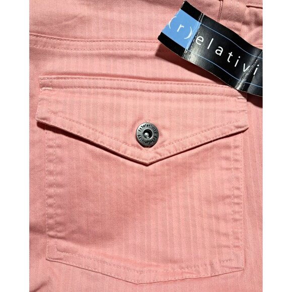 Relativity Capri Pants Womens 10 Peach Color Modern Fit NWT - Picture 9 of 10